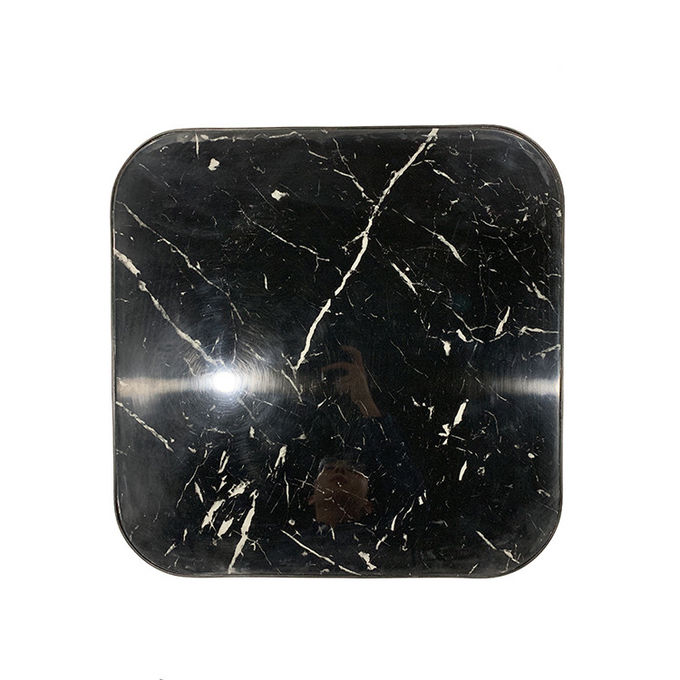 tavolino da salotto nero superiore di marmo nero moderno della struttura del ferro di nuova progettazione di lusso per la mobilia domestica 0