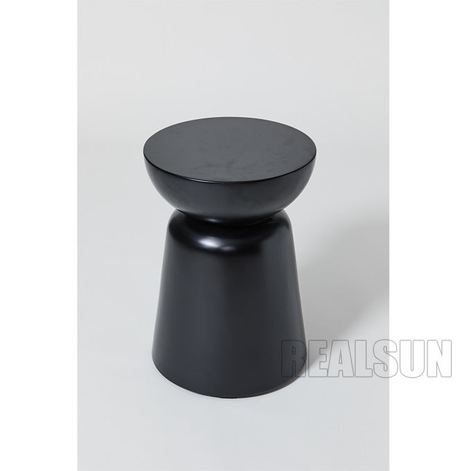 Tavolino da salotto moderno della pietra del marmo di forma, Tabella laterale di pietra nel colore nero per la sala riunioni del salone o dell'hotel 0
