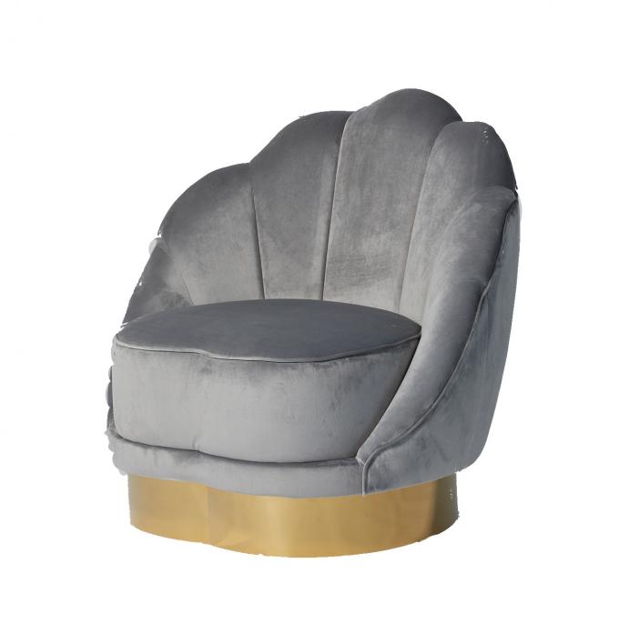 Pettine americano Shell Shaped Living Room Sofa del tessuto del velluto 0