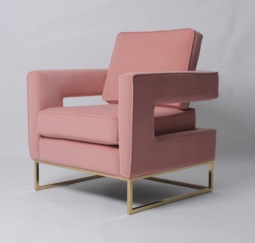 Lo svago rosa del salone del velluto arma le gambe di Sofa Chair With Stainless Steel 1