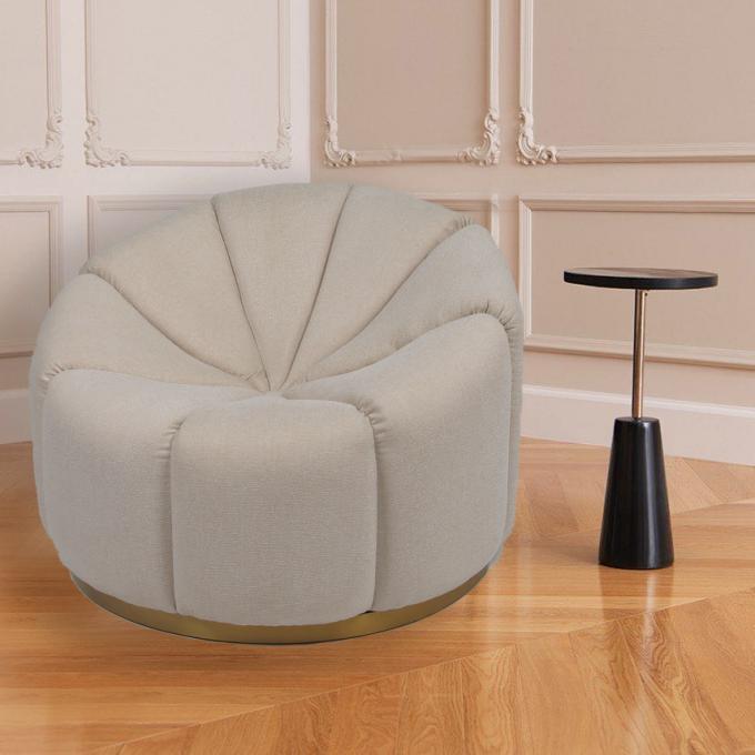 Svago Sofa With Metal Base della zucca del velluto della mobilia del salone singolo 5