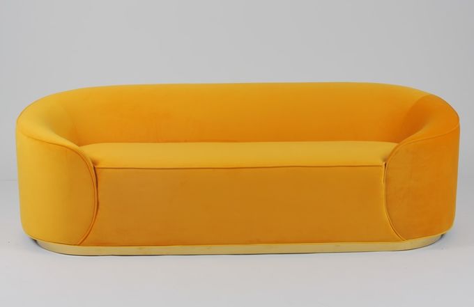 Velluto Sofa With Metal Base del tessuto del salone 1