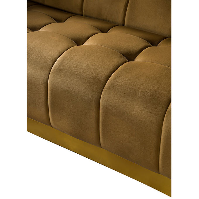 Sofà comodo del salone della base dell'oro di W 210cm 1