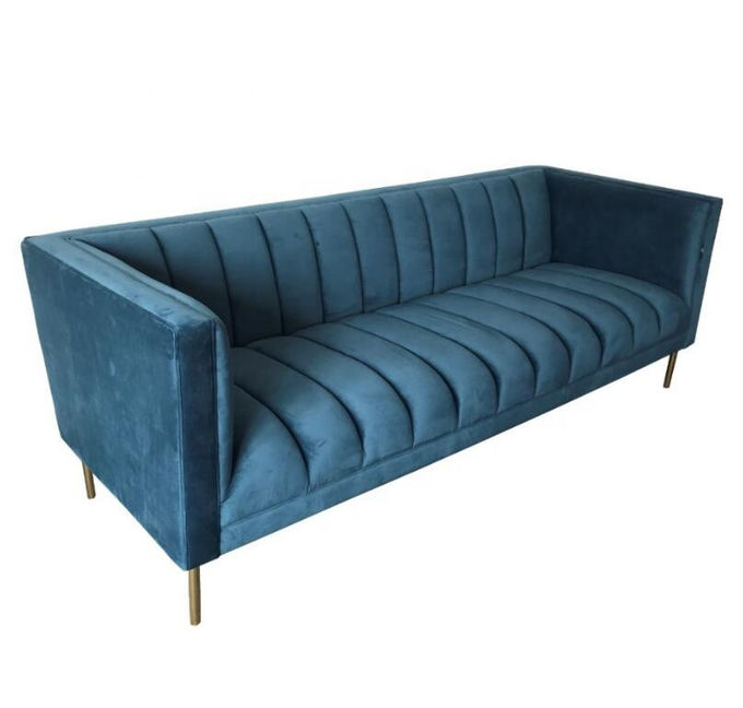 Blue Velvet ha trapuntato 3 il sofà del salone di Seat 221x76x78cm 2