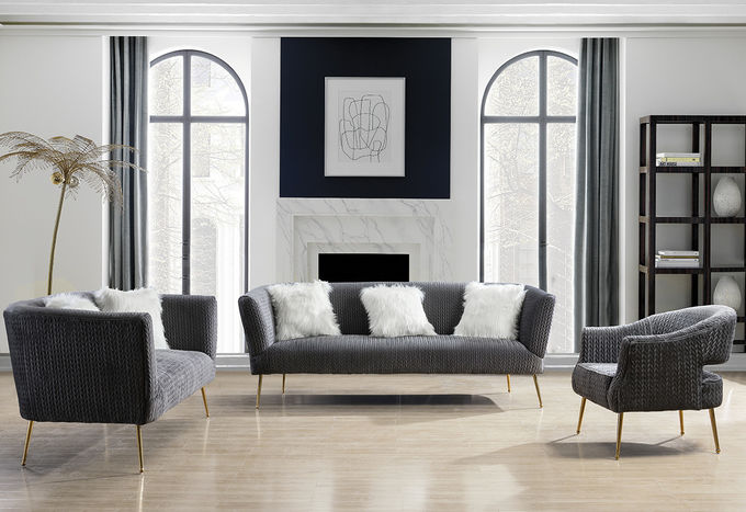 Sofà moderno del salone del tessuto dei sedili H74cm della mobilia 2 1
