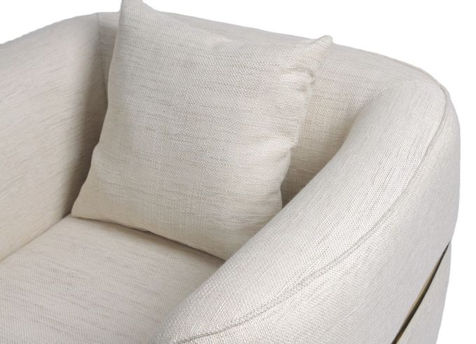 sedia di salotto ricoperta 89*85*90CM del tessuto con l'acciaio inossidabile dell'oro 0