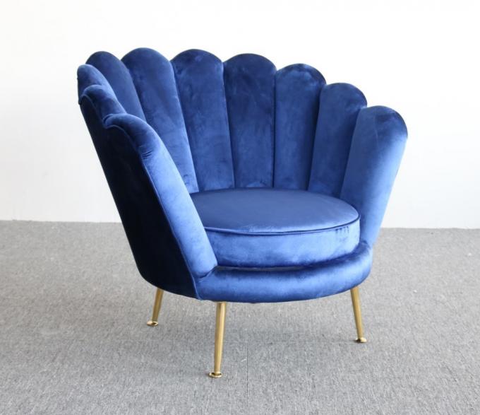 Il fiore nordico di stile modella la poltrona di accento del velluto di altezza di 78cm 0