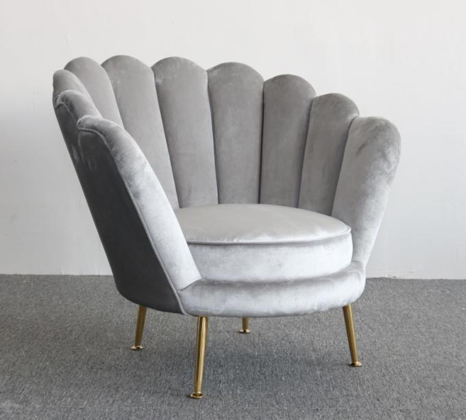 Il fiore nordico di stile modella la poltrona di accento del velluto di altezza di 78cm 3