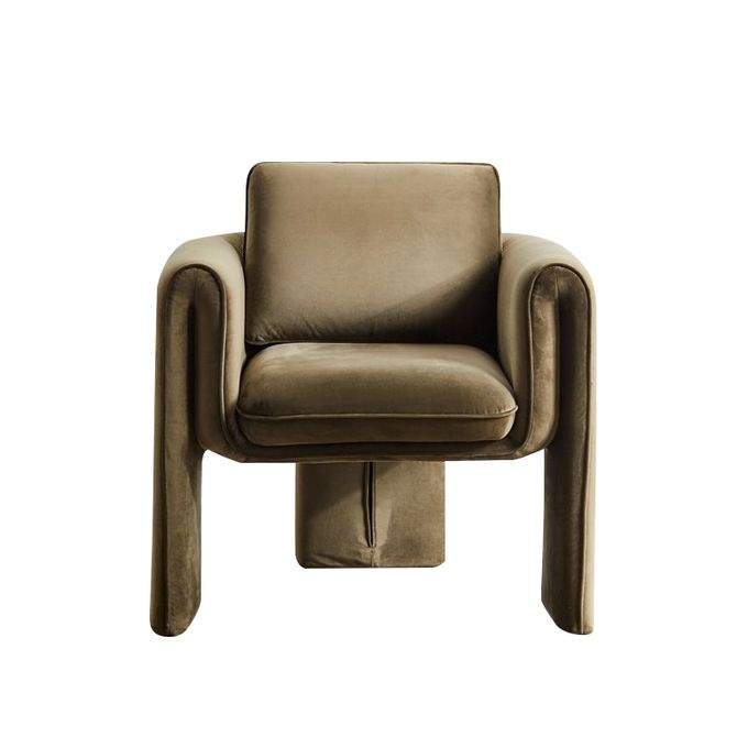 Singolo sofà beige 75*82*70cm del salone della poltrona del velluto 4