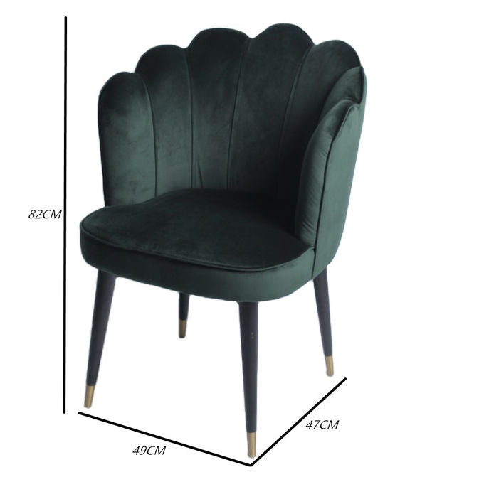 Sedia pranzante moderna del velluto nordico di W49cm D 47cm H82cm 5