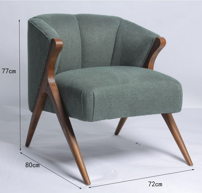 Gambe stile americane di Sofa Chair With Solid Wood della poltrona della tessitura 0