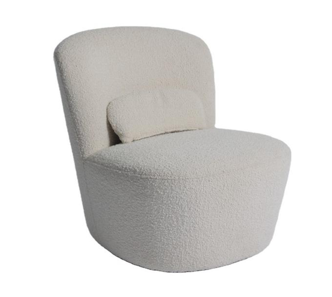 Tessuto moderno Sofa Chair della singola poltrona beige del velluto 75*82*70cm 1