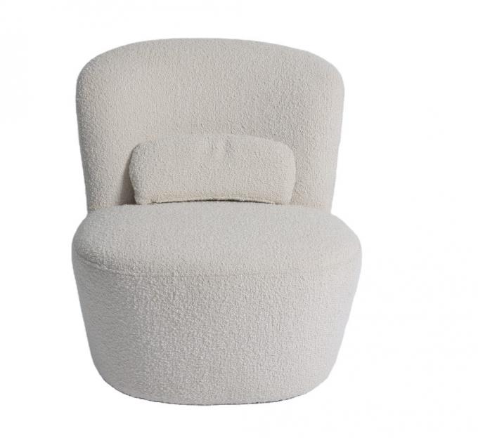 Tessuto moderno Sofa Chair della singola poltrona beige del velluto 75*82*70cm 0