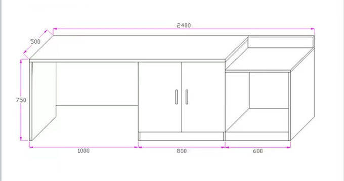 Insieme di legno solido della mobilia della camera da letto dell'hotel dell'hotel TV di combinazione moderna del gabinetto 1